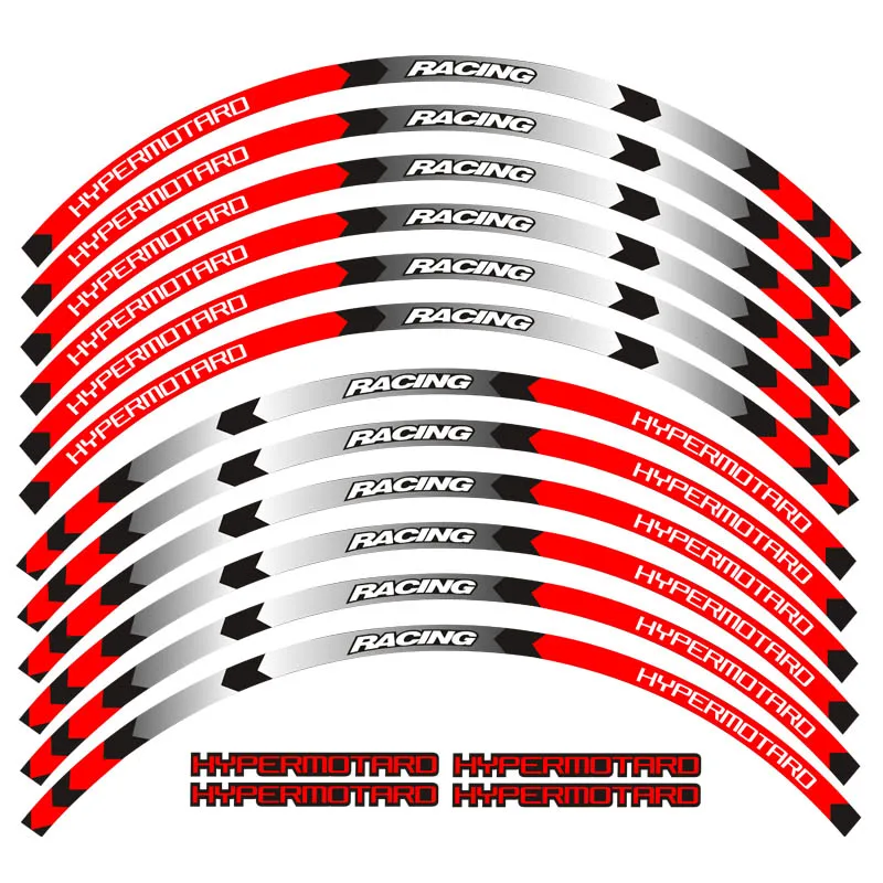Новинка, высокое качество, 12 шт., подходят для мотоцикла, наклейки на колеса, полоса, отражающая оправа для Ducati HYPERMOTARD 1100SEVOSP 796 821821SP 939
