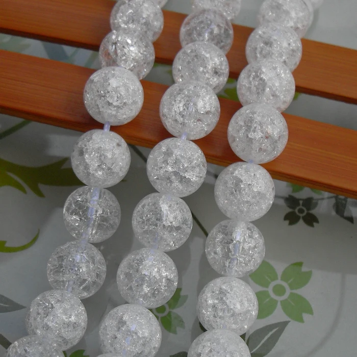

White Cracked Crystal natural stone jewelry findings bracelet loose beads long necklace created earrings pendants glass agates