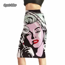 Популярные европейские женские сексуальные юбки миди с высокой талией, теннисные юбки для боулинга, тонкие эластичные юбки, горячая Распродажа, женская одежда для вечеринок с рисунком, S-4XL