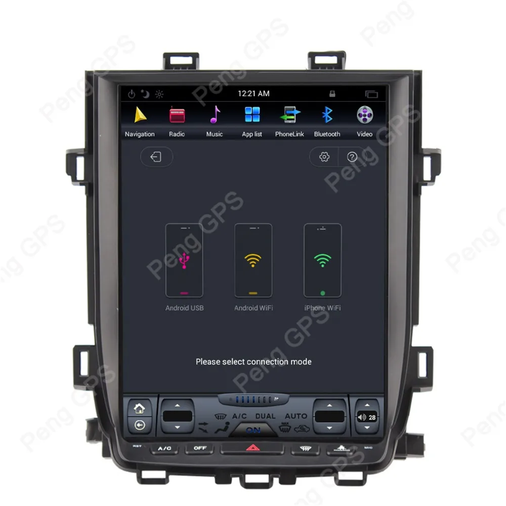 Sale 12.1" IPS Screen Android 7.1 Car GPS Navigation DVD Player for Toyota Alphard 2007-2013 Tesla Style 4 Core 1080P WIFI Headunit 4