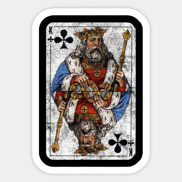 Винтажная наклейка King of Club 1 шт. для игральных карт чемодан скейтборд ноутбук