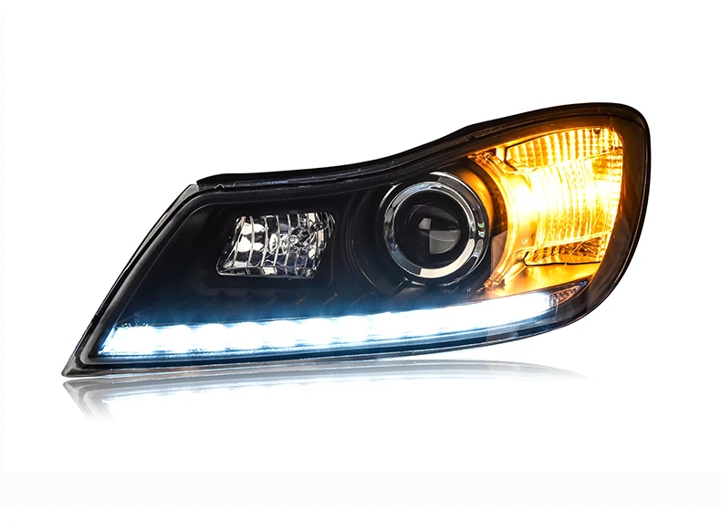 Hireno фары для Skoda Octavia 2010- передних фар сборки светодиодный DRL ангел объектив двойной луч ксеноновые 2 шт
