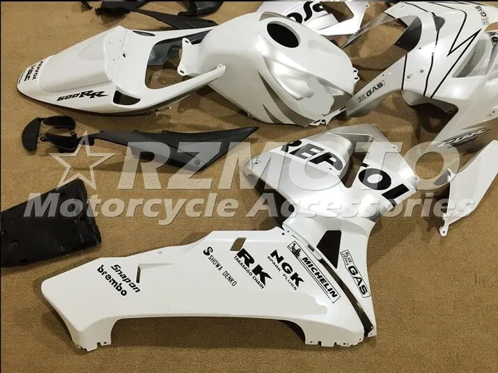 ACE наборы впрыска ABS Обтекатели комплект Подходит для HONDA CBR600F5 2005 2006 CBR600F5 05 06 серебристый F30