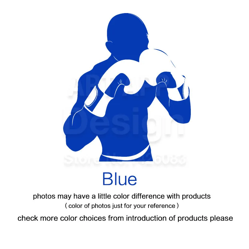 Style A Blue Арт-дизайн украшения дома дешевый винил бокс плеер стены Стикеры съемный дом Декор спортивные состязания тренажерный зал декоративные наклейки - Цвет: Style A Blue