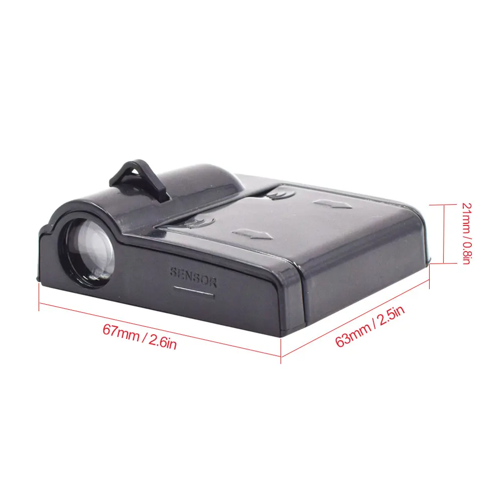 Battery Powered Cartoon Logo Batman LED Car Door Light 3D Laser Projector Lamp Auto Decoration Lighting Bulb Stick On Car