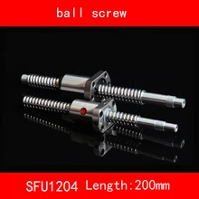 SFU1204 200mm Ballscrew With SFU1204 Single Ballnut For CNC parts standard end machined for BK/BF10 sfu rm 1605 ballscrew 1050 1500mm with end machined 1605 ballnut bk bf12 end support nut housing coupling for cnc