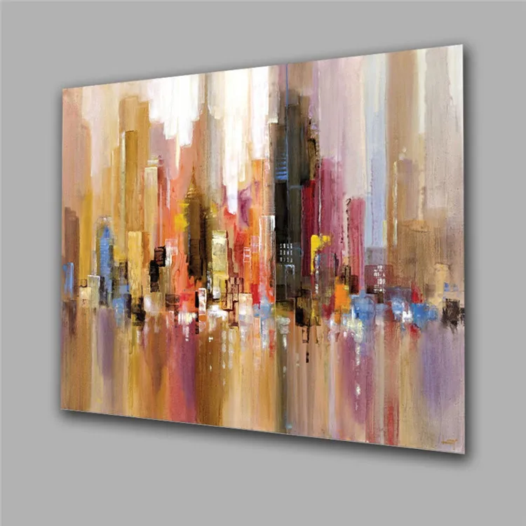 Modern-Abstract-Building-Oil-Paintings-Impression-House-Oils-Artwork-Home-Decor-Wall-Picture-Art-100-Handmade (1)