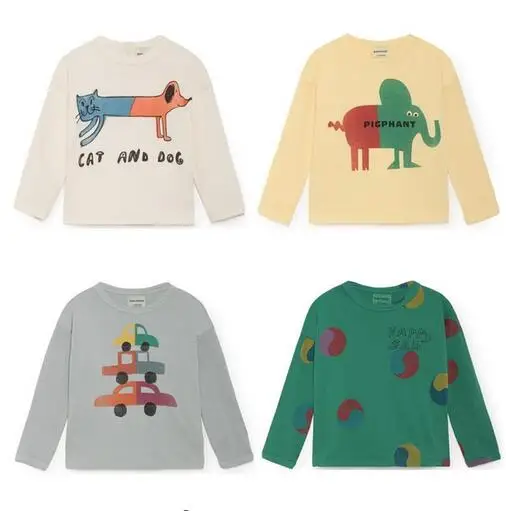 

Bobo Choses 2018 Baby Tees Tops Autumn Winter Kids Clothes Long Sleeve T Shirts Cartoon Animal Boys Sweatshirts Girls