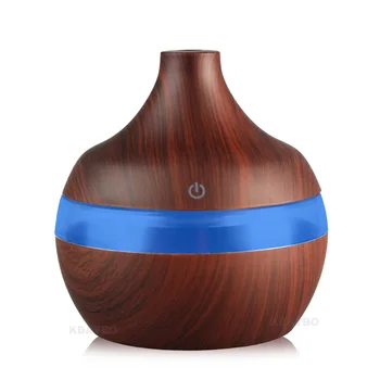 

KEBEIER 300ml Aroma air Humidifier Aromatherapy Wood Grain 7 Color LED Lights Electric Aromatherapy Essential Oil Aroma Diffuser