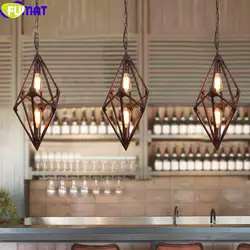 Фумат нерегулярные Форма подвесной светильник американский Винтаж гладить подвесной светильник Лофт Промышленные ресторан кафе-бар
