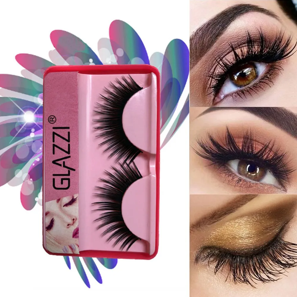 Natural False Eyelash Makeup Fake 3D Mink Eyelashes Extension Make up Long Hand-made Curling Cosmetic Beauty Tool | Красота и
