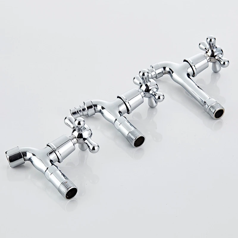 

Wall Mount Double Function Washing Machine Water Bibcocks Bathroom & Kitchen Connect Faucet Accessories Balcony Faucets