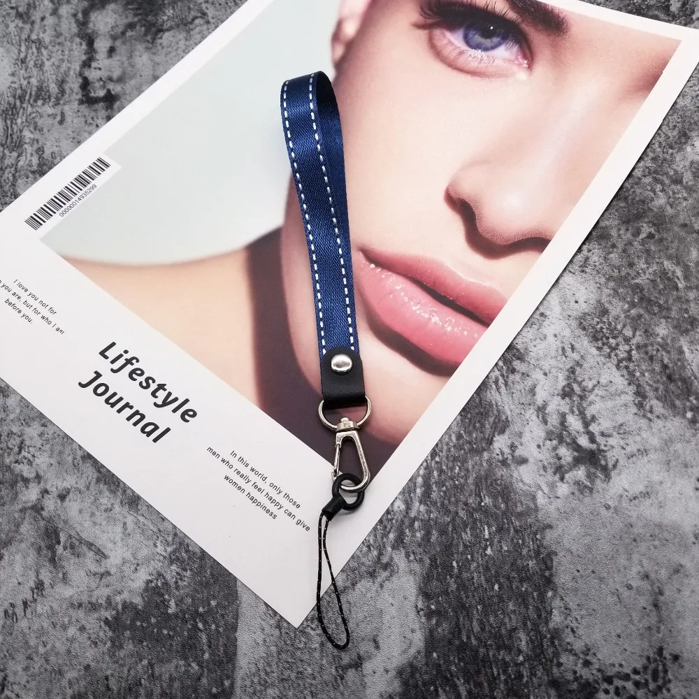 

Fashion White line Wrist Strap Hand Lanyard For Phone iPhone Samsung Camera USB Flash Drives Keys ID Card keycord keychain