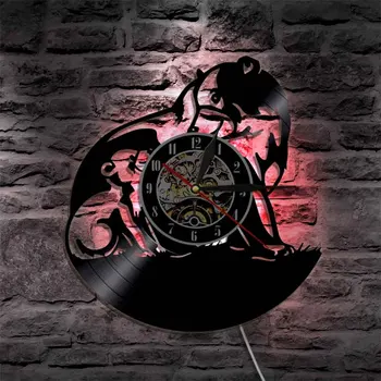 

1Piece Dachshund Dog Vinyl Record Wall Clock Animals Wall Clock Pet Doggy Pug Home Decor Puppy Time Clock Dog Lover Gift