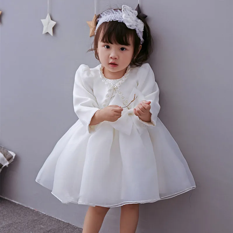 Baby Girl Dresses with Jacket Bow Baby Vestido 2018 Party Wear Infant Toddler Baby Girls Clothes