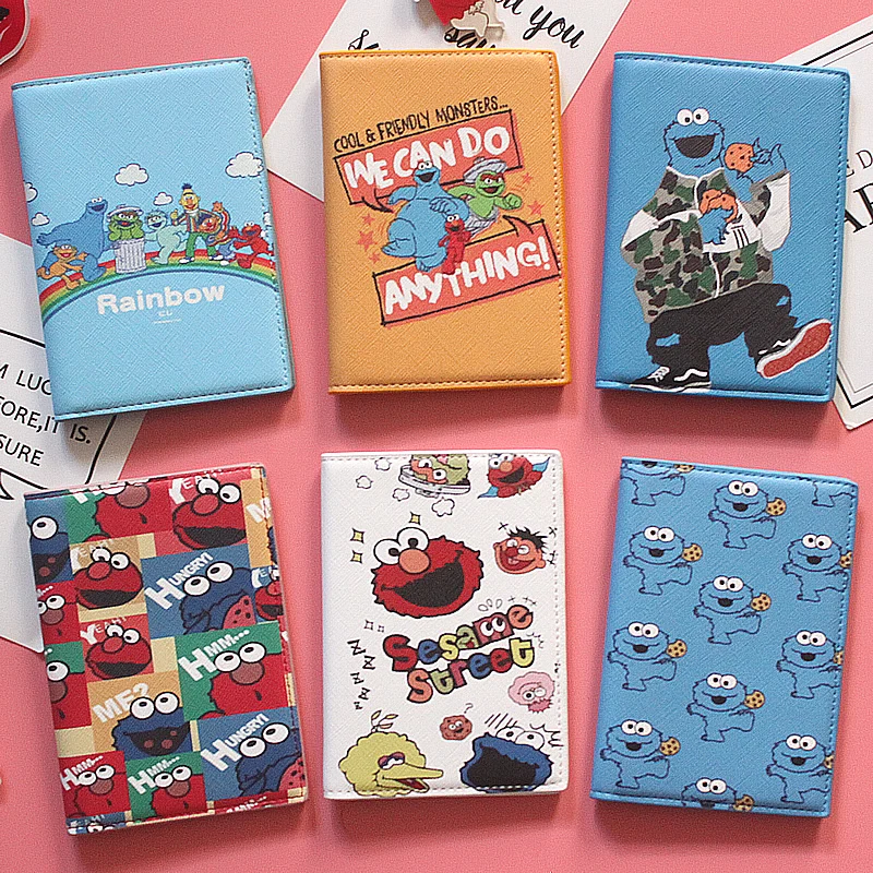 Sesame Street Passport Cover Cactus ID Card Holder Travel Accessories | Багаж и сумки