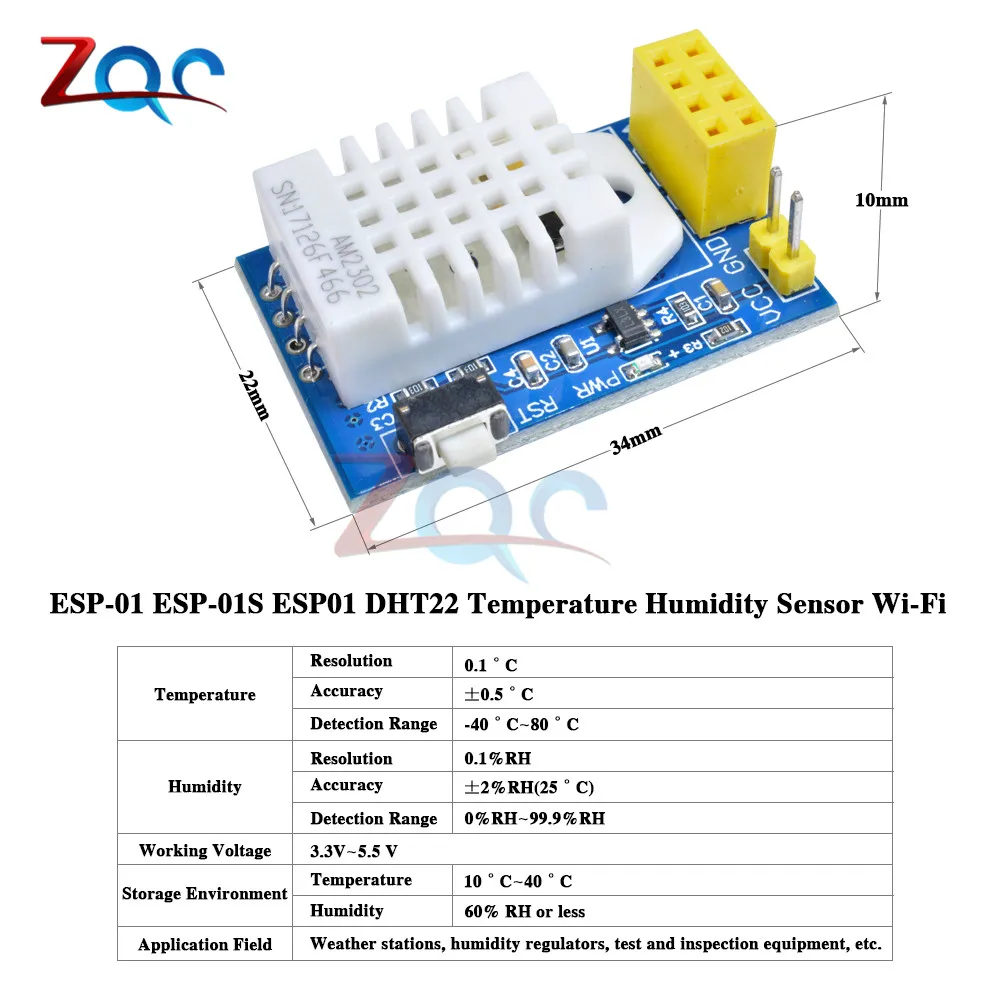 ESP8266 ESP-01 ESP-01S Wifi DHT11 DHT22 AM2302 датчик температуры и влажности Модуль Заменить SHT11 SHT15 для термостата гигростат