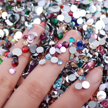 

Resin 5000pc Mix Colour And Size Acrylic Circular Flatback Stone Nail Art Decorate Glittering Studs Charm DIY Accessory