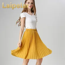 Laipelar Женская плиссированная шифоновая юбка винтажная юбка-пачка с высокой талией женская элегантная юбка миди летняя стильная женская юбка