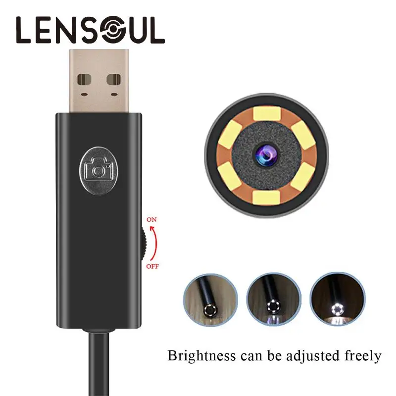 Lensoul 1 шт. Wi-Fi Беспроводной для iOS Android эндоскоп HD 2.0MP 9 мм 1/1. 5/2m змея Камера