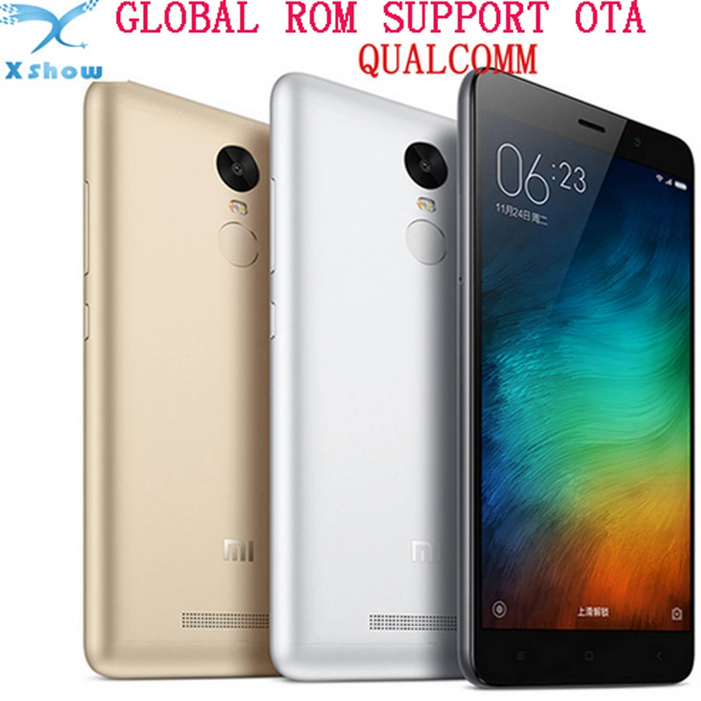 FREE shiping Original Xiaomi Redmi Note 3 Pro Snapdragon 650 Hexa Core 5.5'' 2GB RAM 16GB ROM 4000mAh google play MIUI 8