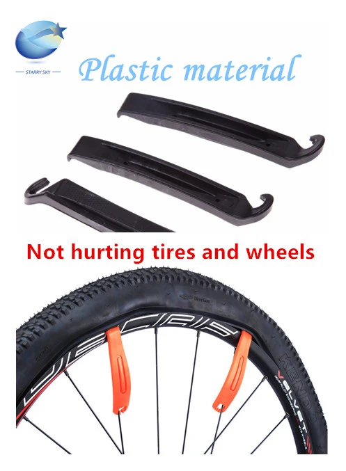 2Pcs Bike Tire Black Plastic Pry Bicycle Tire Levers Tyre Repair Removal Tool 2Pcs Bike Tire Black Plastic Pry Bicycle Tire Levers Tyre Repair Removal Tool