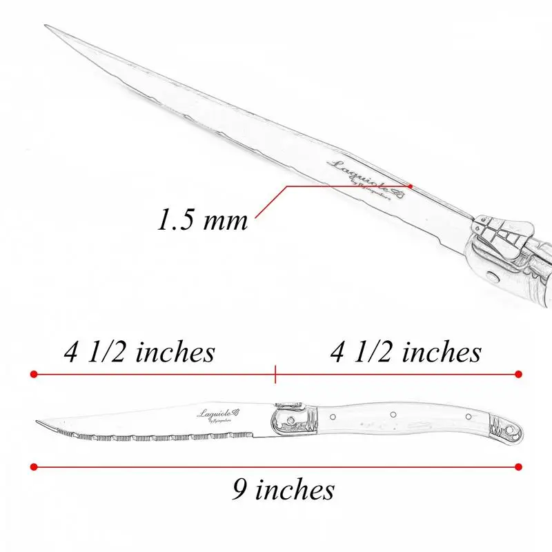 9 ''Laguiole ножи для стейка из нержавеющей стали, столовые приборы, кухонный нож, набор для ресторана, домашнего бара, столовые приборы