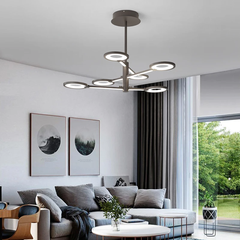 

Omicron Creative Modern LED Pendant Lights Brown Suspension Lamparas For Study Living Room Restaurant Cafe Decoration Lamp