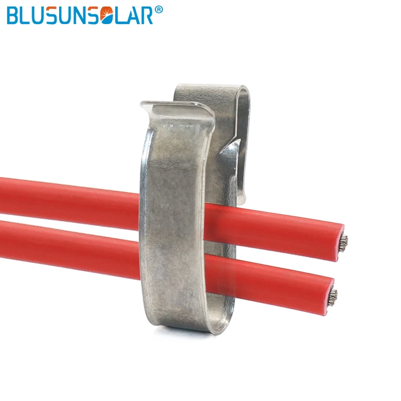 Braçadeira para o Fio de Cabo de Energia Lote Material Tamanho Grande 4x4mm2 pv Cabo Clip Solar Fotovoltaica 500 Pçs - 304 5 500 pçs lote 304 Material tamanho Grande
