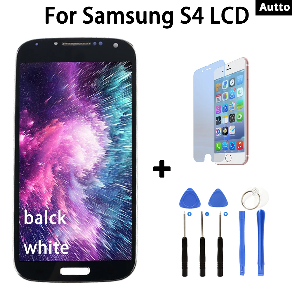

1PCS 100% Test AAA For SAMSUNG Galaxy S4 LCD i9500 i9505 Screen Touch Display Digitizer Assembly Replacement For samsung s4 LCD