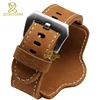 Retro Thick Genuine leather watchband watch band men Wrist watch strap wristwatches band 20 22 24mm 26mm Brown Black with mat ► Photo 1/6