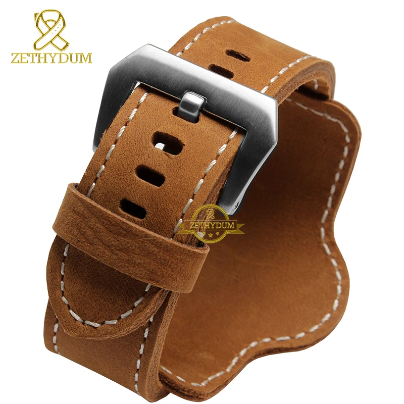 Retro Thick Genuine leather watchband watch band men Wrist watch strap wristwatches band width 20 22mm 24mm Brown Black with mat Retro Thick Genuine leather watchband watch band men Wrist watch strap wristwatches band width 20 22mm 24mm Brown Black with mat