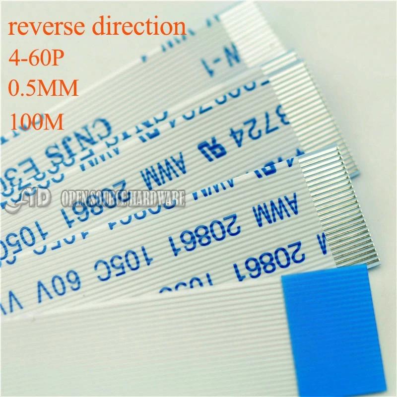 Изоляционный материал обратном направлении шаг 0.5 мм 4-60PIN FFC TTL длина кабеля 100 мм 5 шт./лот