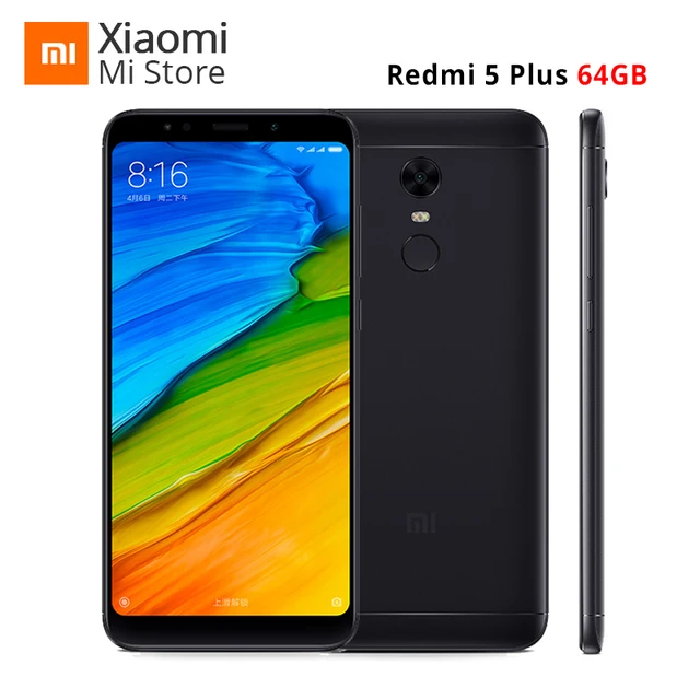 Global rom Xiaomi Redmi 5 плюс 4 ГБ Оперативная память 64 ГБ Встроенная память смартфон 5,99 "18:9 полный Экран Восьмиядерный процессор Snapdragon 625 4000 мАч MIUI 9 оты