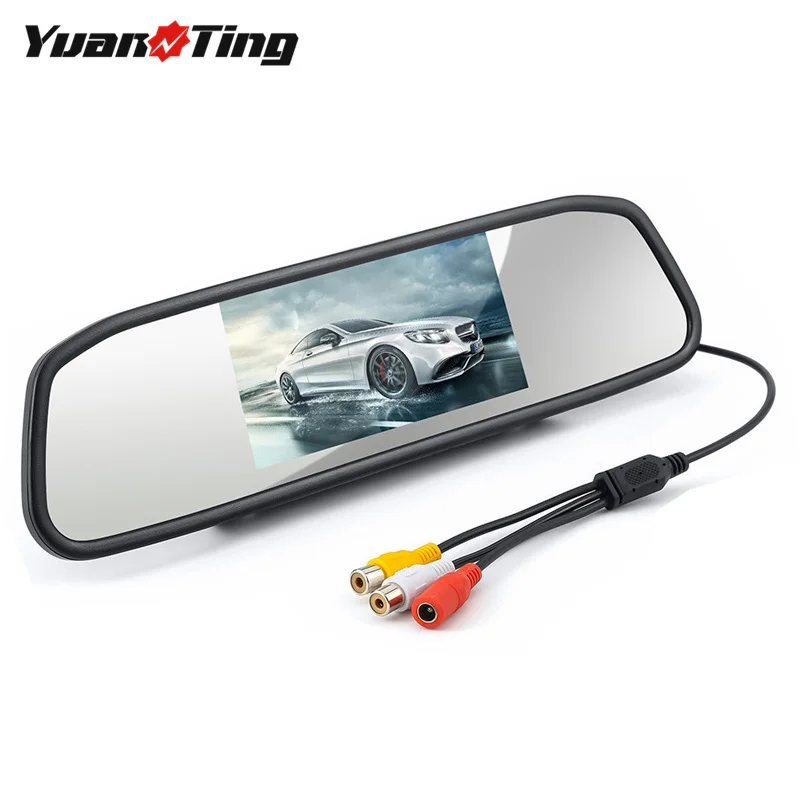 

YuanTing 5 Inch TFT LCD Reverse Rear View Monitor Screen for Parking Backup Camera Support All The Car With 12V 24V Power