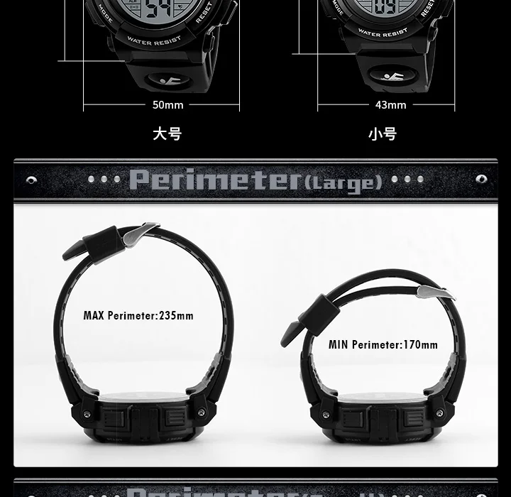 SKMEI брендовые светодио дный цифровые многоцелевые водостойкие наручные часы уличные спортивные часы для детей мальчиков и девочек