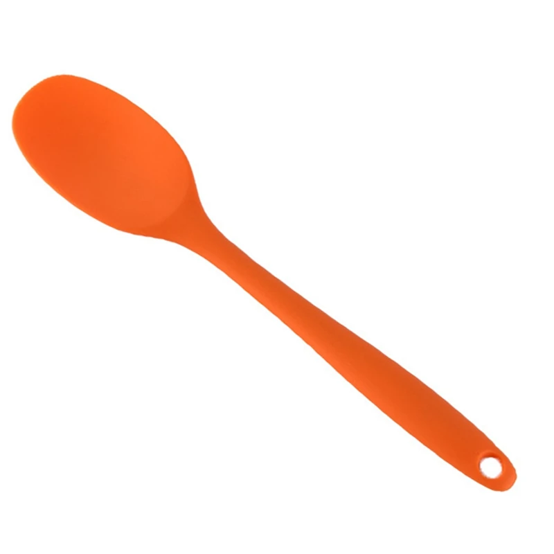 Новая термостойкая интегрированная ручка Силиконовая скребок-ложка кухонная посуда лопатка для переворачивания лопаточка для сковороды кухонный инструмент для торта - Цвет: OR