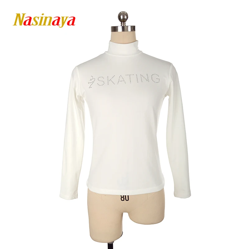 Figure Skating Top Girl Female Adult Training Skating Gymnastics Warm Nylon SpandexT-Shirt Black Purple White