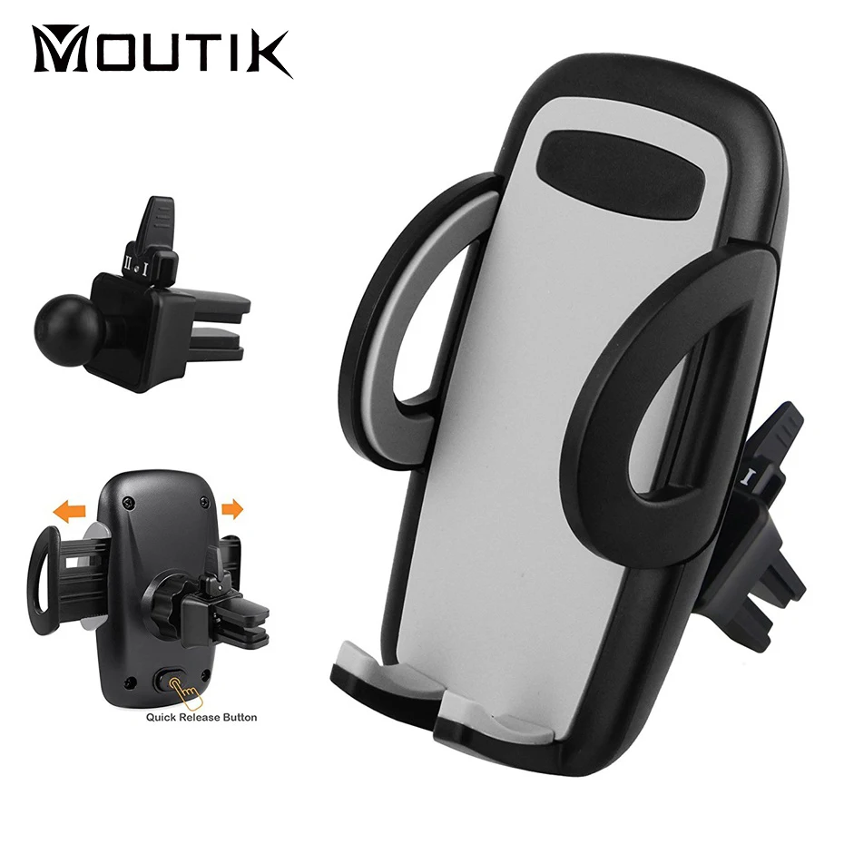 Air Vent Car Mount Holder with 360 Rotation universal ring holder for Cell Phone iPhone Smartphone Android GPS Devices