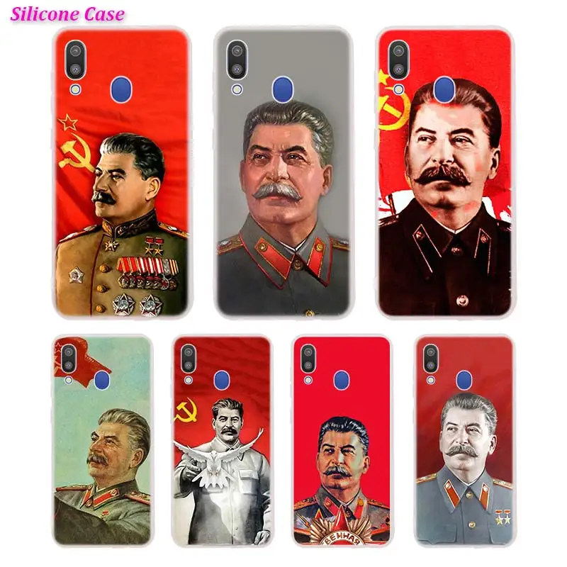 

Silicone Phone Case Stalin Soviet Union Printing for Samsung Galaxy A70 A50 A40 A30 Cases Cover