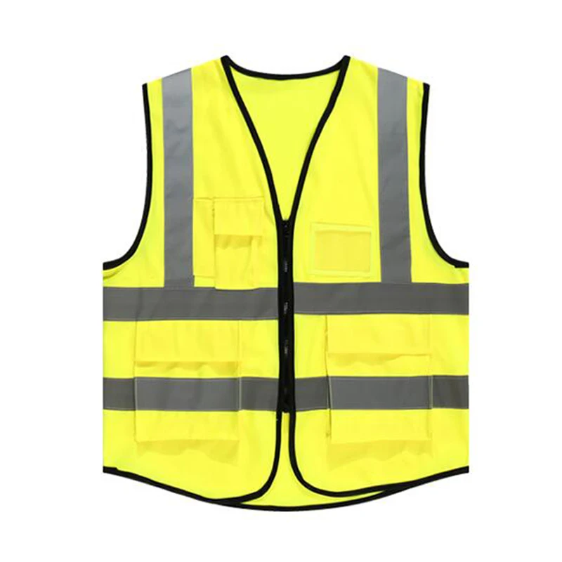 Gzriverrun 4 карман высокая видимость предупреждающий, светоотражающий жилет Жилетка желтая Франция