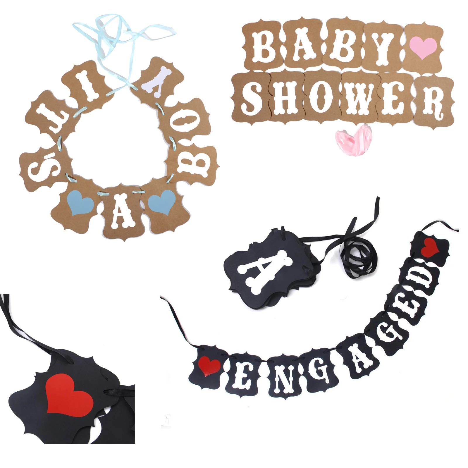 

1set Mr and Mrs Kraft Paper Banners Flags LOVE IS SWEET Banner Wedding Party Photo Booth Props Baby Shower Just Married Banner