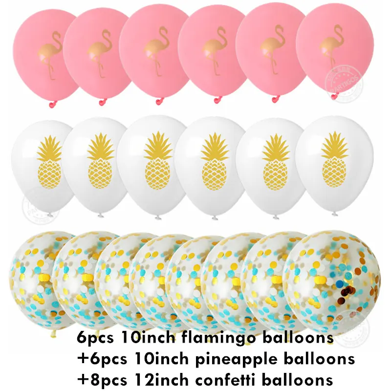 Гавайи вечерние ананас Для летних вечеринок Луо Фламинго вечерние Фламинго украшения день рождения украшения для вечеринки в гавайском стиле расходные материалы