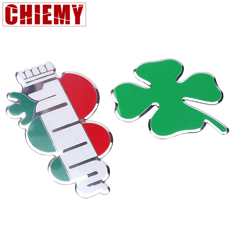 

Car Styling Green Clover delta Sticker 3D Aluminum Emblem Badge Fit For Alfa Romeo Giulietta Spider GT Giulia Mito Accessories
