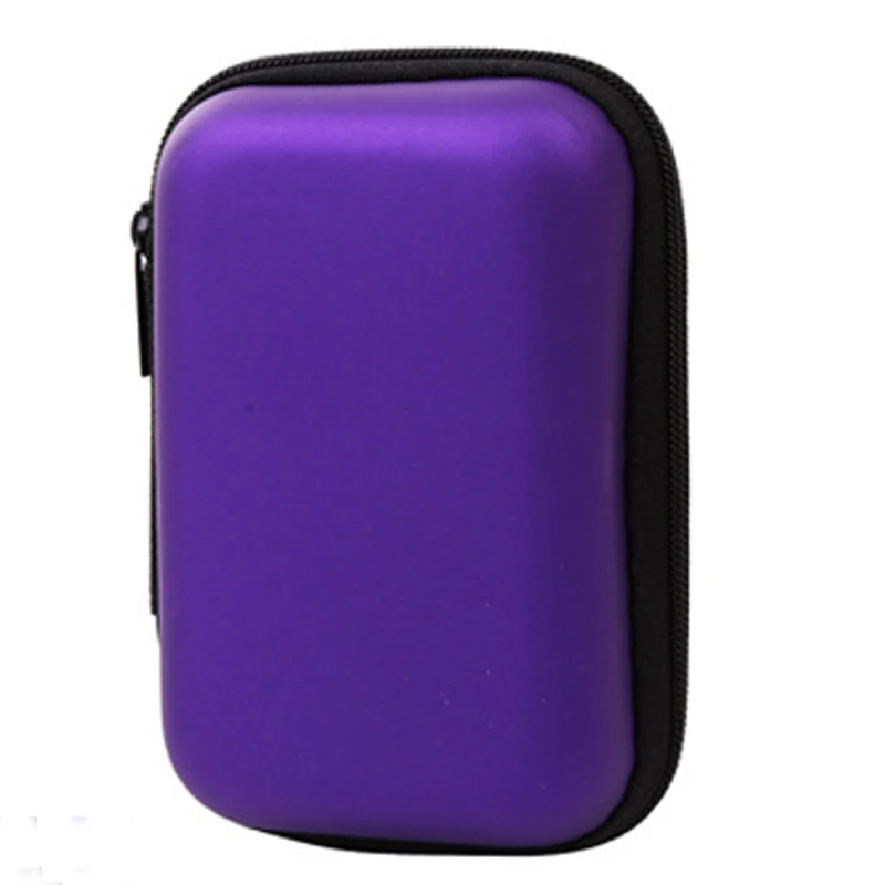 Жесткий чехол для хранения, водонепроницаемые сумки для ключей, держатель, коробка, наушники для путешествий, сумка, кабель для sd-карты, наушники-вкладыши - Цвет: rectangle purple