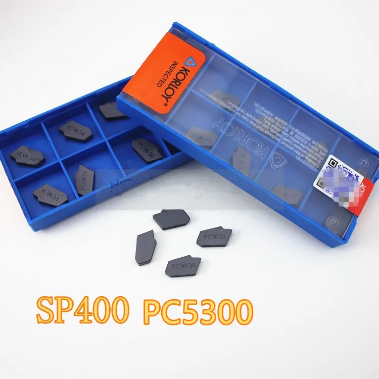 KORLOY inserto de torneado de carburo recubierto CNC, herramienta de torno, SP300 PC5300/SP200