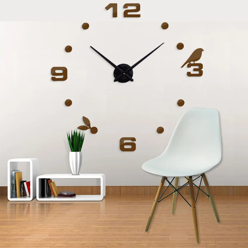 Модные 3D настенные часы большого размера декоративные Horloge Murale хит продаж