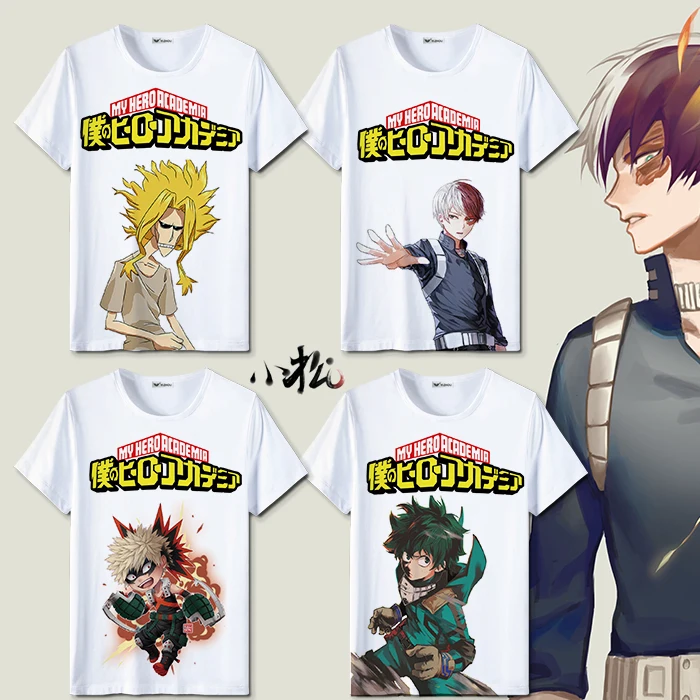 CostumeBuy аниме мой герой Академия Boku No Hero Academia футболка Deku топы белые футболки футболка izuku midoriya Adut Man women