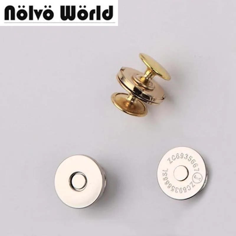 

100sets 5 colors 18*2mm powerful magnetic Snap metal button,magnetic button for bags handbags purse closures with 2 caps button