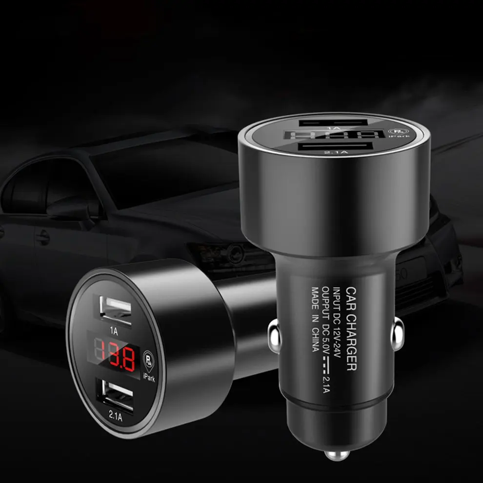 3.1A Dual USB GPS Tracking Location Car Charger Digital Display Car